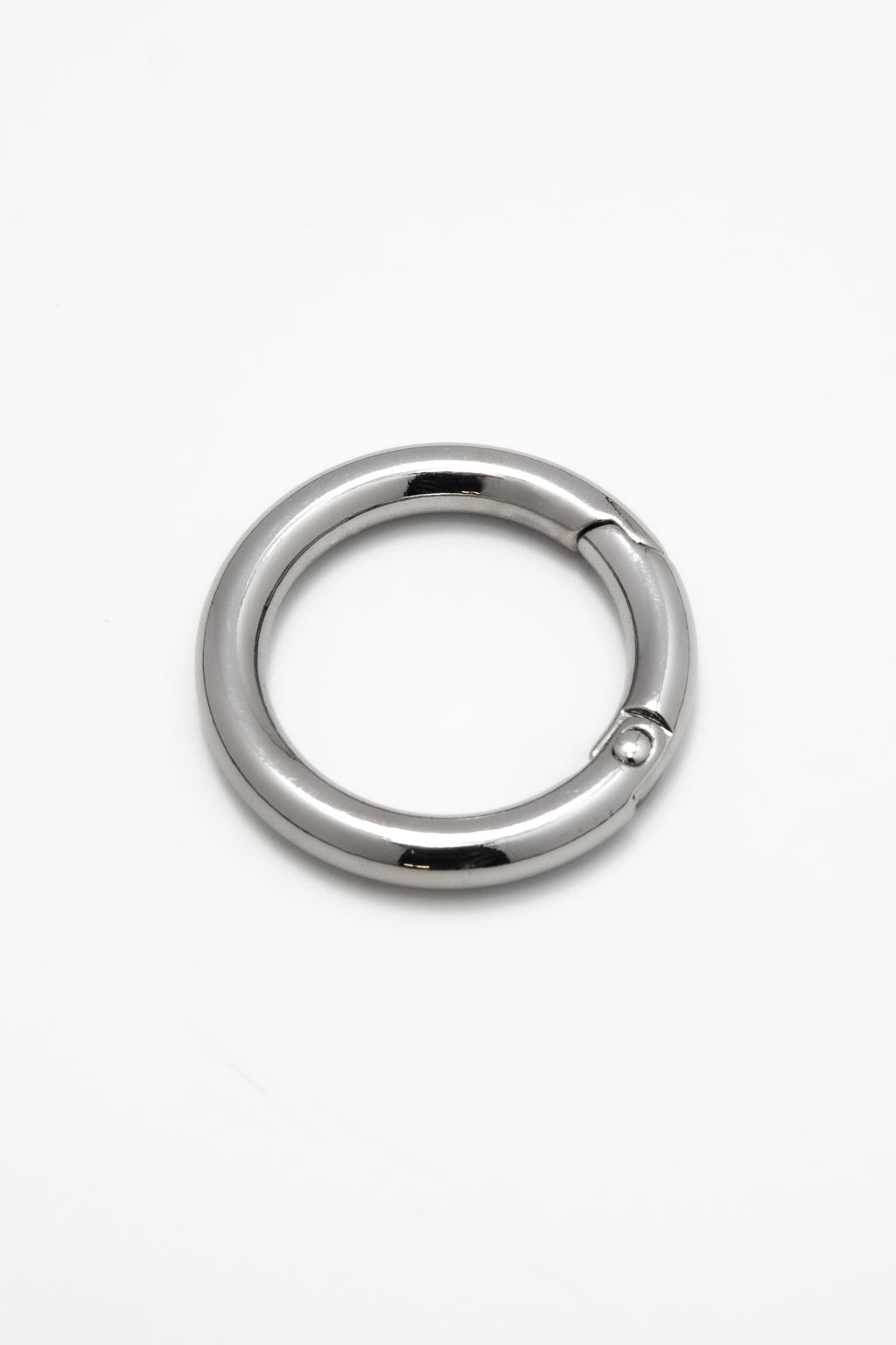 Muted White Signature Silver Round Carabiner