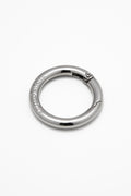 Muted White Signature Silver Round Carabiner
